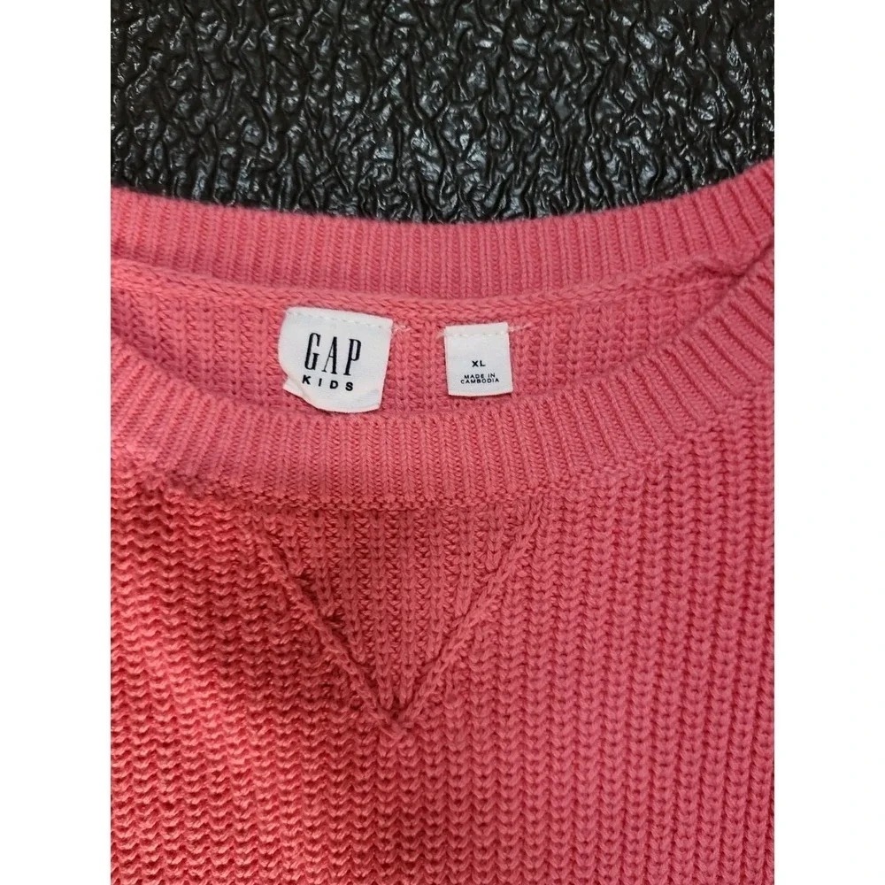 Gap Kids Pink With Sparkles Long Sleeve Knit Sweater Girls Size XL